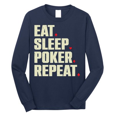 Cute Poker Design Casino Gambling Poker Player Long Sleeve Shirt