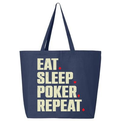 Cute Poker Design Casino Gambling Poker Player 25L Jumbo Tote