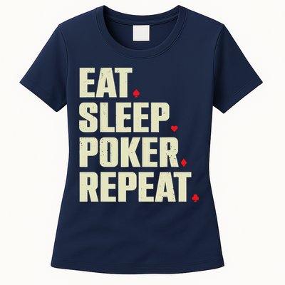 Cute Poker Design Casino Gambling Poker Player Womens T-Shirt