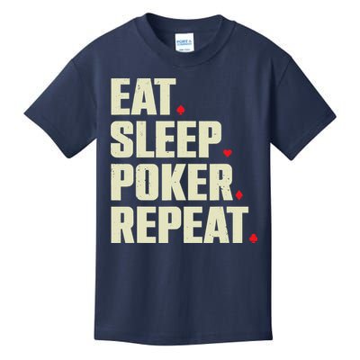 Cute Poker Design Casino Gambling Poker Player Kids T-Shirt