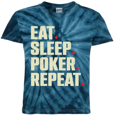 Cute Poker Design Casino Gambling Poker Player Kids Tie-Dye T-Shirt