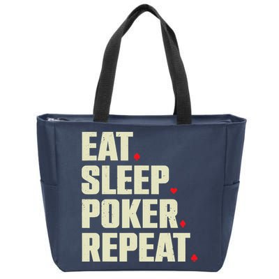 Cute Poker Design Casino Gambling Poker Player Zip Tote Bag