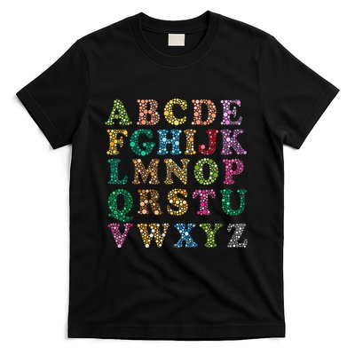 Colorful Polka Dots Alphabet Kids Girls Happy Dot Day T-Shirt