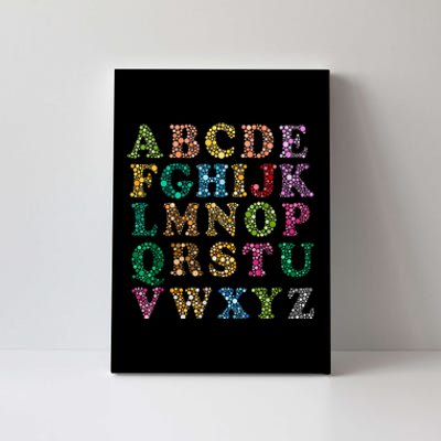 Colorful Polka Dots Alphabet Kids Girls Happy Dot Day Canvas