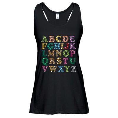 Colorful Polka Dots Alphabet Kids Girls Happy Dot Day Ladies Essential Flowy Tank