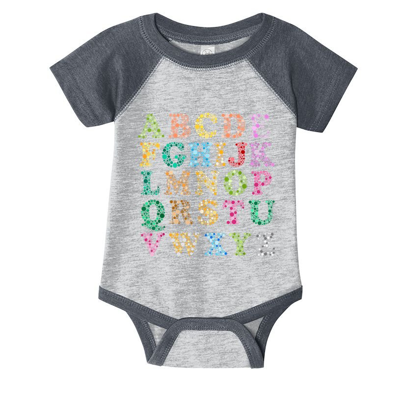 Colorful Polka Dots Alphabet Kids Girls Happy Dot Day Infant Baby Jersey Bodysuit