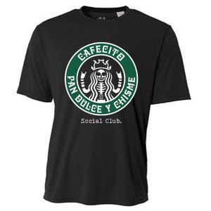 Cafecito Pan Dulce Y Chisme Mexicana Social Club Cooling Performance Crew T-Shirt