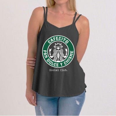 Cafecito Pan Dulce Y Chisme Mexicana Social Club Women's Strappy Tank