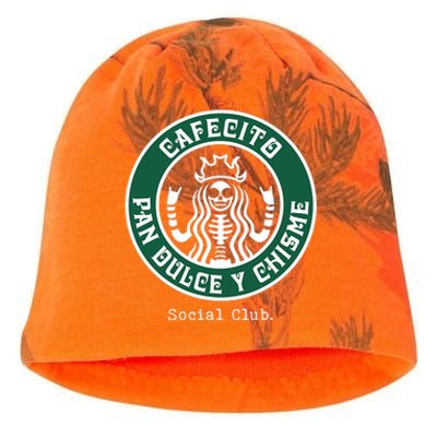 Cafecito Pan Dulce Y Chisme Mexicana Social Club Kati - Camo Knit Beanie