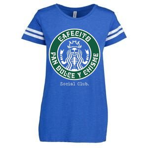 Cafecito Pan Dulce Y Chisme Mexicana Social Club Enza Ladies Jersey Football T-Shirt