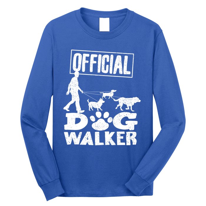 Cute Professional Dog Walker Funny Pet Lover Gift Funny Gift Long Sleeve Shirt