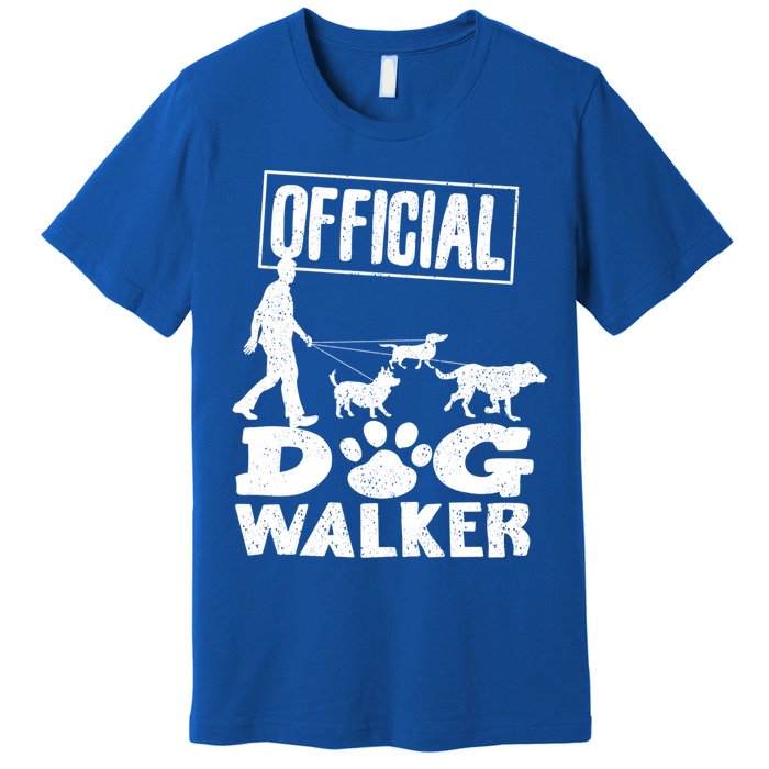 Cute Professional Dog Walker Funny Pet Lover Gift Funny Gift Premium T-Shirt