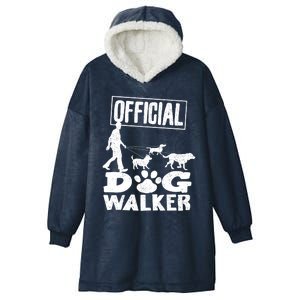 Cute Professional Dog Walker Funny Pet Lover Gift Funny Gift Hooded Wearable Blanket