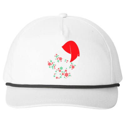 Cute Paw Dog Santa Hat Christmas Xmas Outfit Gift Snapback Five-Panel Rope Hat