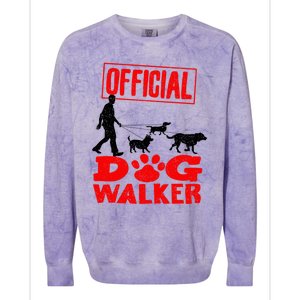 Cute Professional Dog Walker Funny Pet Lover Gift Colorblast Crewneck Sweatshirt