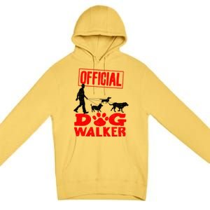 Cute Professional Dog Walker Funny Pet Lover Gift Premium Pullover Hoodie