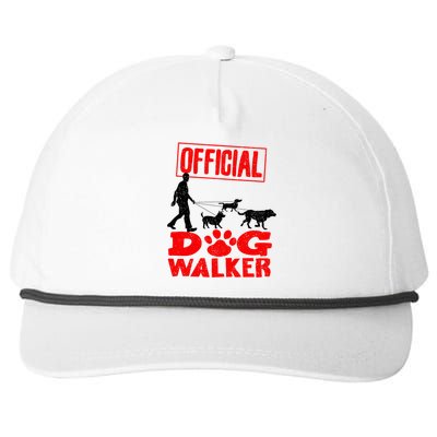 Cute Professional Dog Walker Funny Pet Lover Gift Snapback Five-Panel Rope Hat