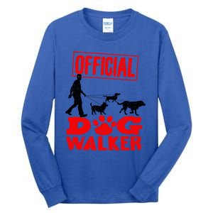 Cute Professional Dog Walker Funny Pet Lover Gift Tall Long Sleeve T-Shirt