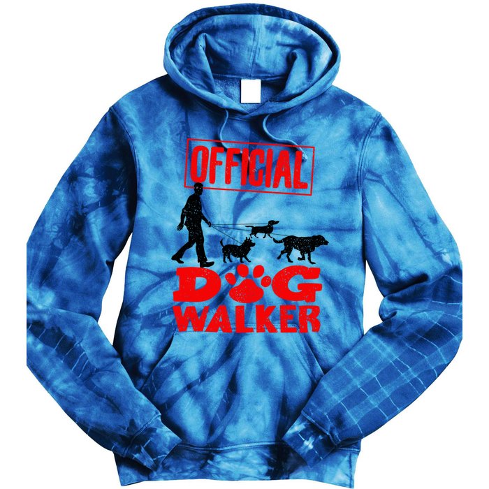 Cute Professional Dog Walker Funny Pet Lover Gift Tie Dye Hoodie