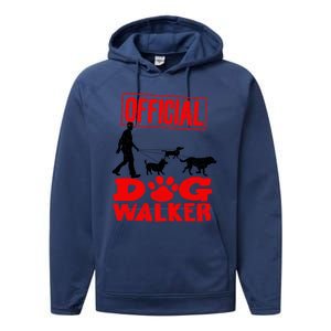 Cute Professional Dog Walker Funny Pet Lover Gift Performance Fleece Hoodie