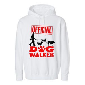 Cute Professional Dog Walker Funny Pet Lover Gift Garment-Dyed Fleece Hoodie