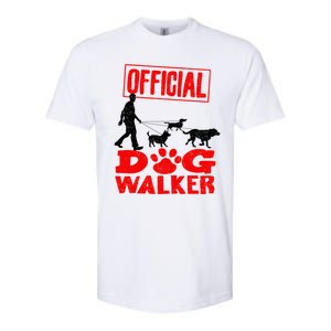 Cute Professional Dog Walker Funny Pet Lover Gift Softstyle CVC T-Shirt