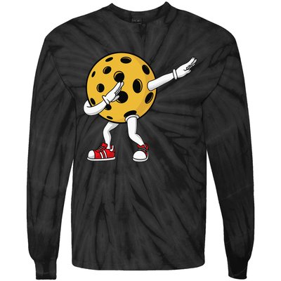 Cute Pickleball Design For  Dab Pickleball Player Tie-Dye Long Sleeve Shirt