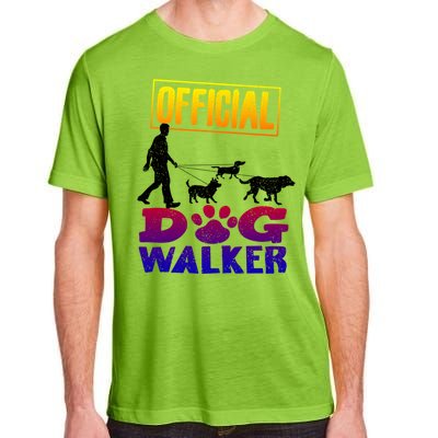 Cute Professional Dog Walker Funny Pet Lover Gift Adult ChromaSoft Performance T-Shirt