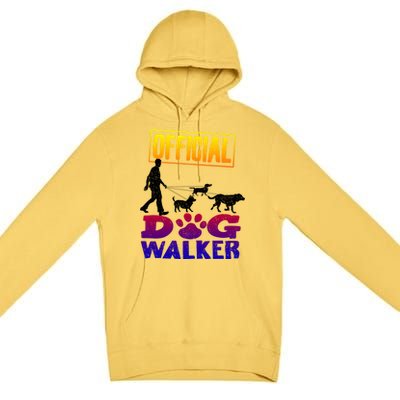 Cute Professional Dog Walker Funny Pet Lover Gift Premium Pullover Hoodie