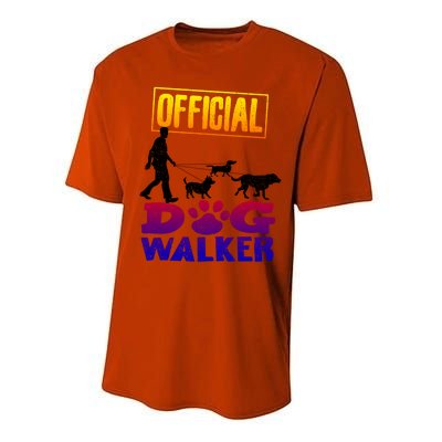 Cute Professional Dog Walker Funny Pet Lover Gift Performance Sprint T-Shirt