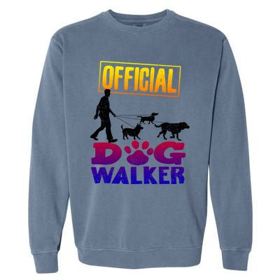 Cute Professional Dog Walker Funny Pet Lover Gift Garment-Dyed Sweatshirt