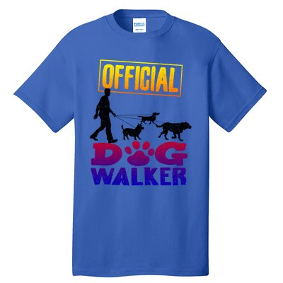 Cute Professional Dog Walker Funny Pet Lover Gift Tall T-Shirt