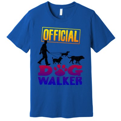 Cute Professional Dog Walker Funny Pet Lover Gift Premium T-Shirt