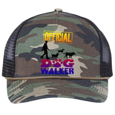 Cute Professional Dog Walker Funny Pet Lover Gift Retro Rope Trucker Hat Cap