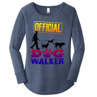 Cute Professional Dog Walker Funny Pet Lover Gift Women's Perfect Tri Tunic Long Sleeve Shirt