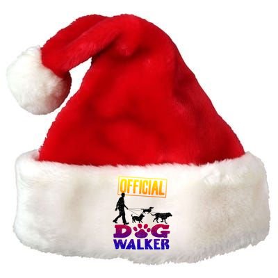 Cute Professional Dog Walker Funny Pet Lover Gift Premium Christmas Santa Hat