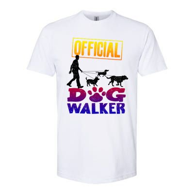 Cute Professional Dog Walker Funny Pet Lover Gift Softstyle® CVC T-Shirt