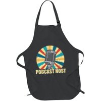 Cool Podcast Design Podcaster Hosting Channel Full-Length Apron With Pockets