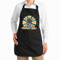 Cool Podcast Design Podcaster Hosting Channel Full-Length Apron With Pockets