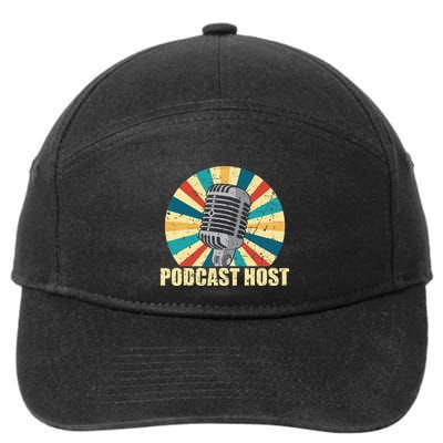 Cool Podcast Design Podcaster Hosting Channel 7-Panel Snapback Hat