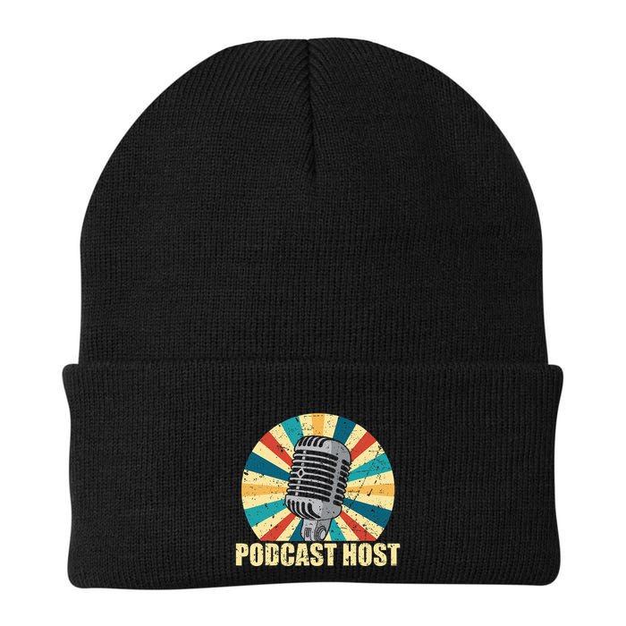Cool Podcast Design Podcaster Hosting Channel Knit Cap Winter Beanie