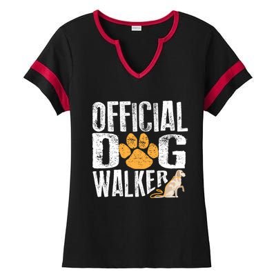 Cute Professional Dog Walker Funny Pet Lover Gift Cool Gift Ladies Halftime Notch Neck Tee