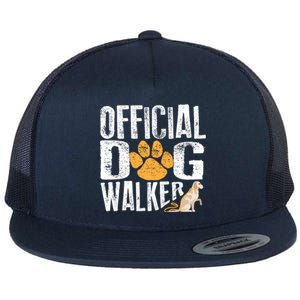 Cute Professional Dog Walker Funny Pet Lover Gift Cool Gift Flat Bill Trucker Hat