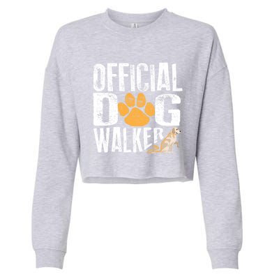 Cute Professional Dog Walker Funny Pet Lover Gift Cool Gift Cropped Pullover Crew