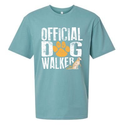 Cute Professional Dog Walker Funny Pet Lover Gift Cool Gift Sueded Cloud Jersey T-Shirt