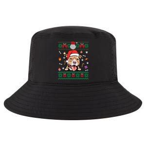 Cute Pitbull Dog Ugly Christmas Santa Hat Xmas Gift Cool Comfort Performance Bucket Hat