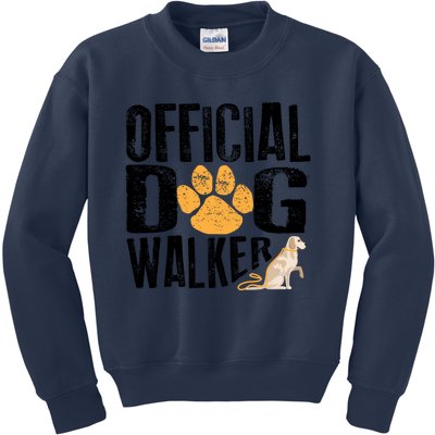 Cute Professional Dog Walker Funny Pet Lover Gift Funny Gift Kids Sweatshirt