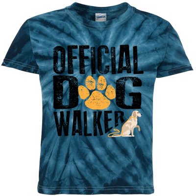 Cute Professional Dog Walker Funny Pet Lover Gift Funny Gift Kids Tie-Dye T-Shirt