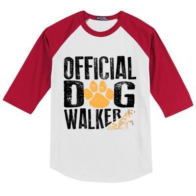 Cute Professional Dog Walker Funny Pet Lover Gift Funny Gift Kids Colorblock Raglan Jersey