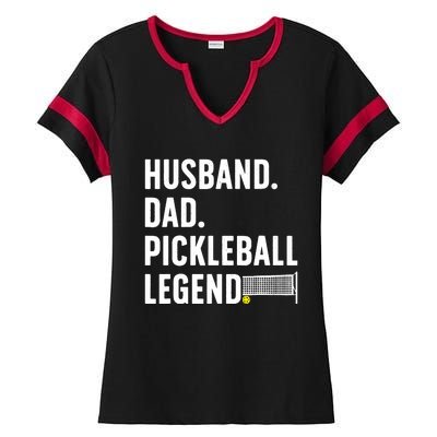 Cool Pickleball Design For Husband Dad  Pickleball Player Ladies Halftime Notch Neck Tee